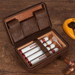 GALINER Leather and Cedar Wood Cigar Humidor